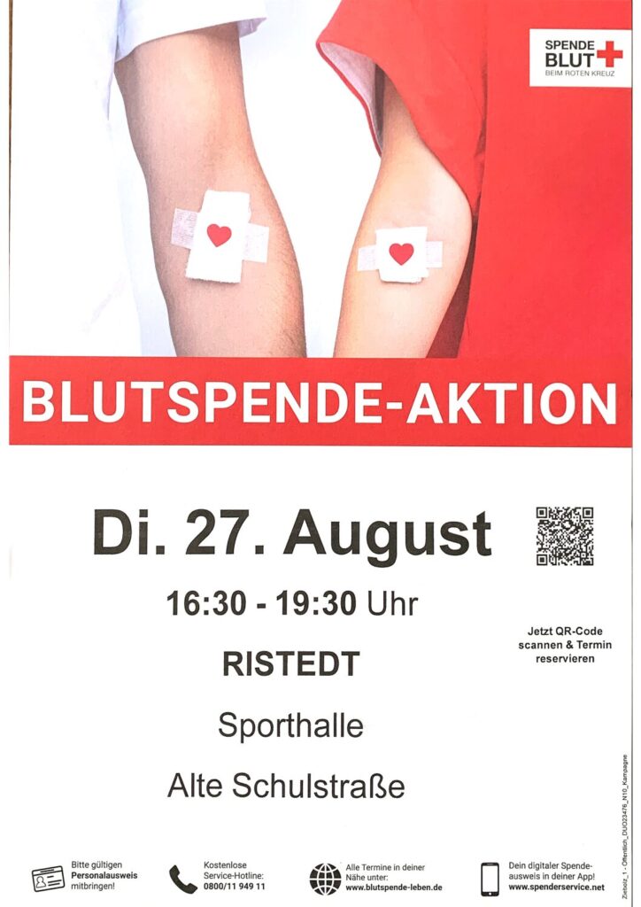 20 Jahre Blutspenden beim TSV-Ristedt